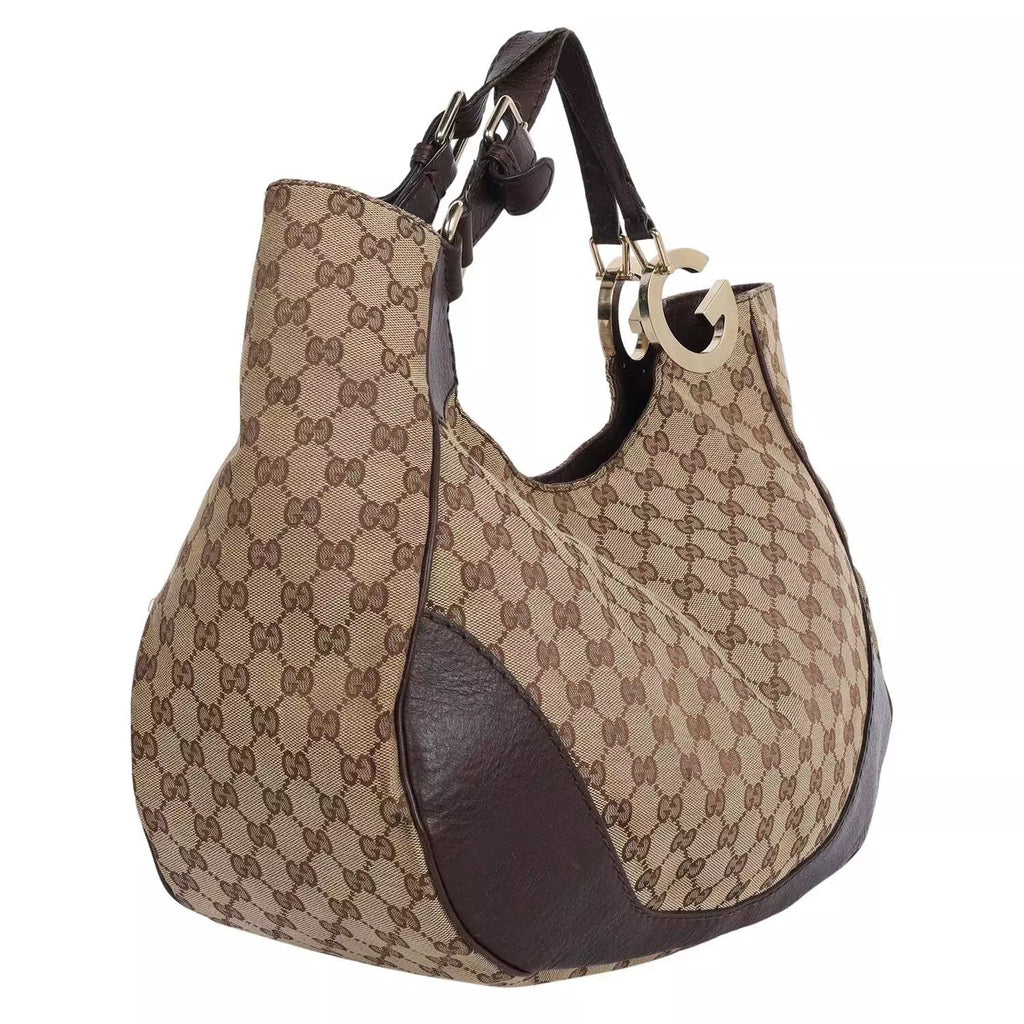 GUCCI GG SUPREME LARGE CHARLOTTE HOBO BAG