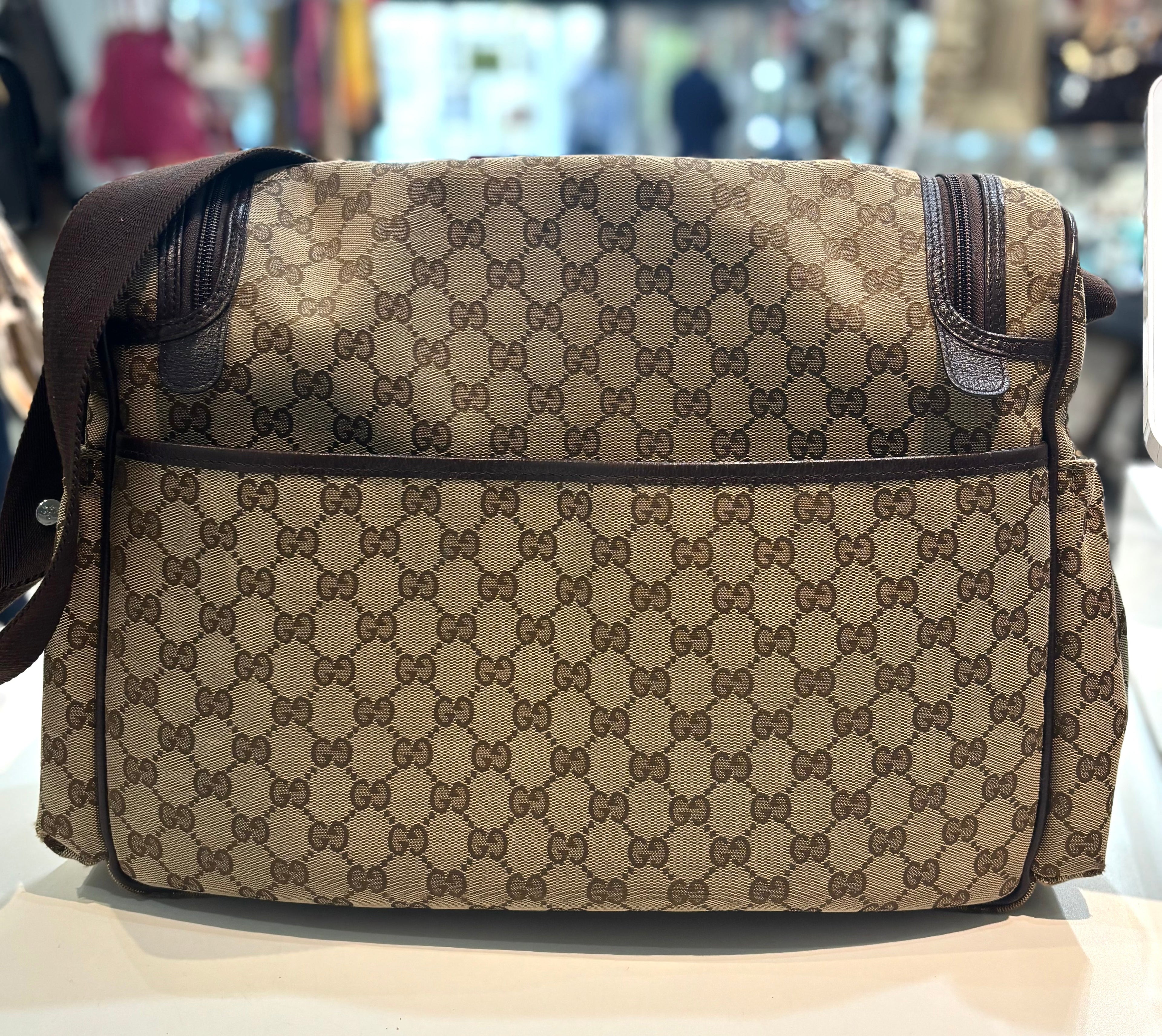 GUCCI GG SUPREME DIAPER BAG
