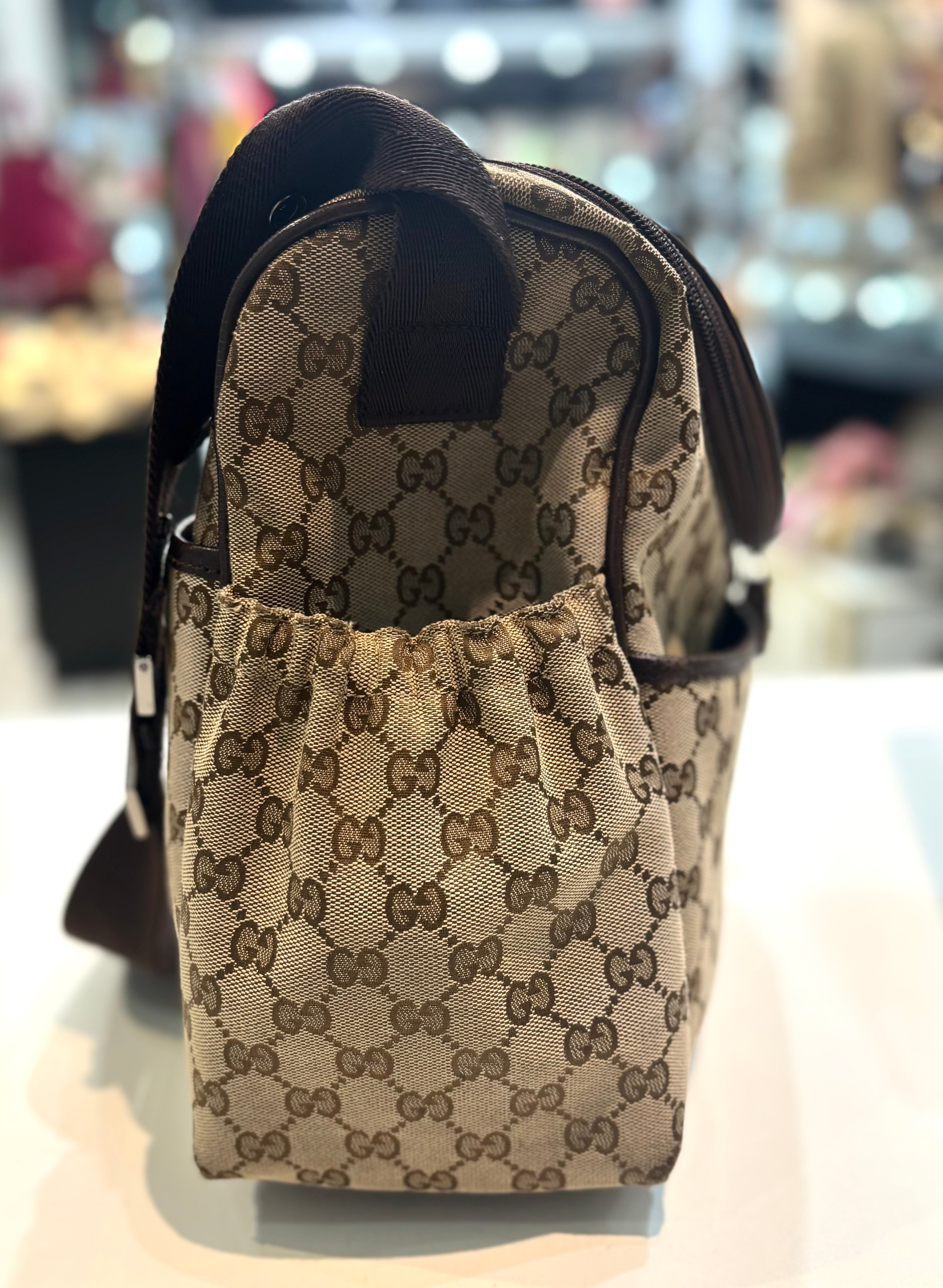 GUCCI GG SUPREME DIAPER BAG