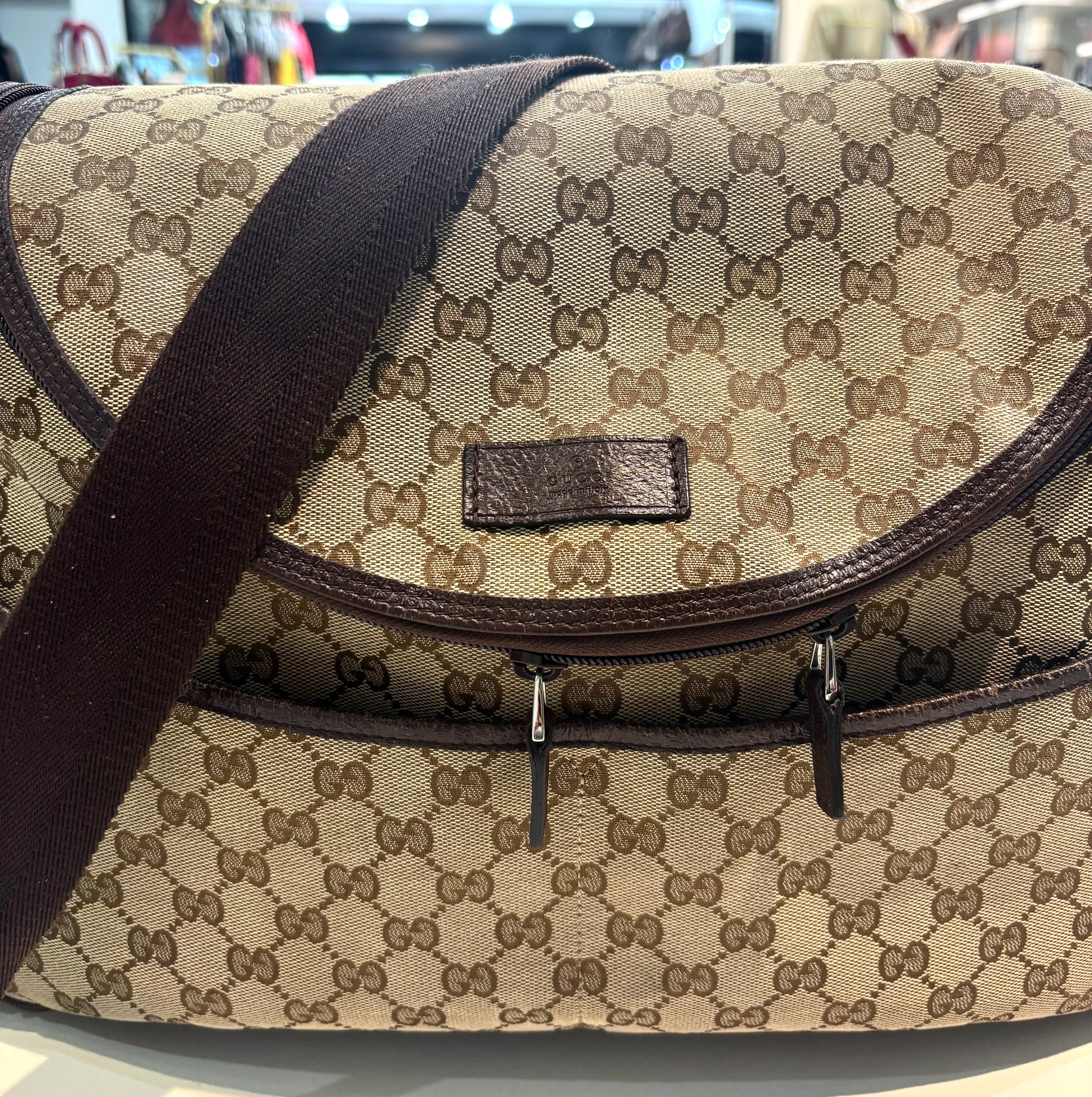 GUCCI GG SUPREME DIAPER BAG