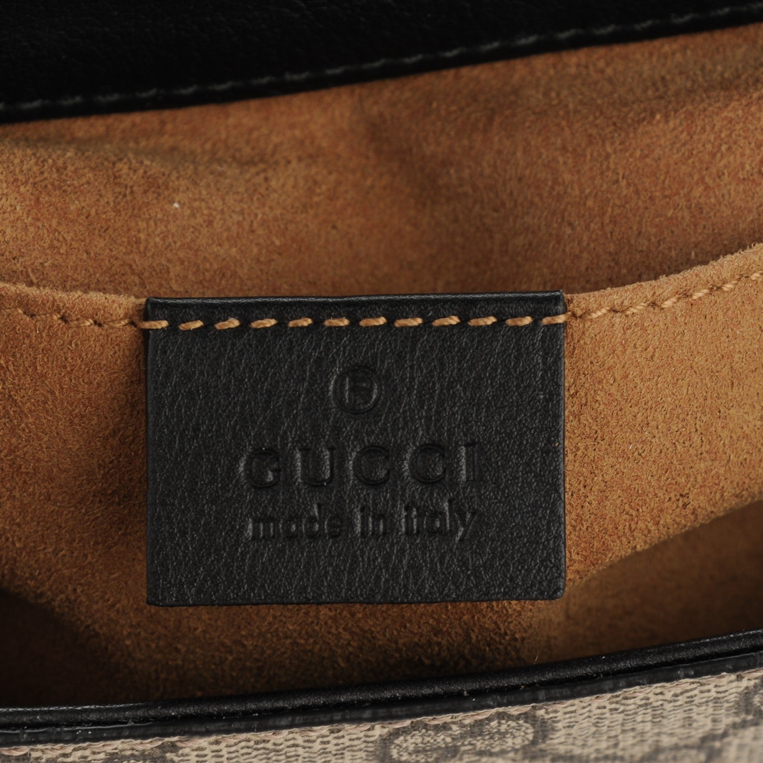 GUCCI GG SUPREME WEB LEATHER PADLOCK MEDIUM MESSENGER BAG