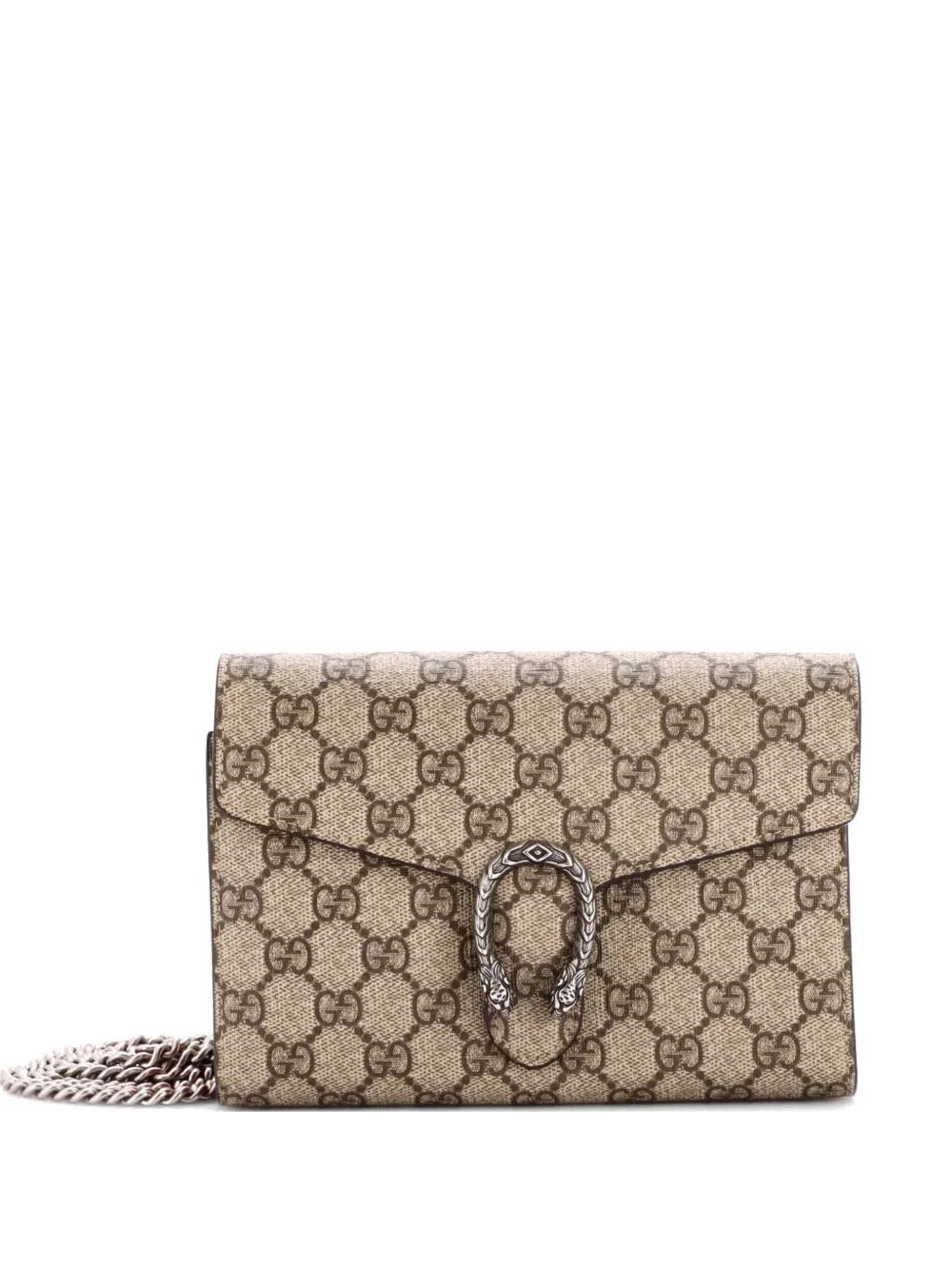 GUCCI GG SUPREME DIONYSUS WALLET ON CHAIN – CHERRY RED LEATHER INTERIOR