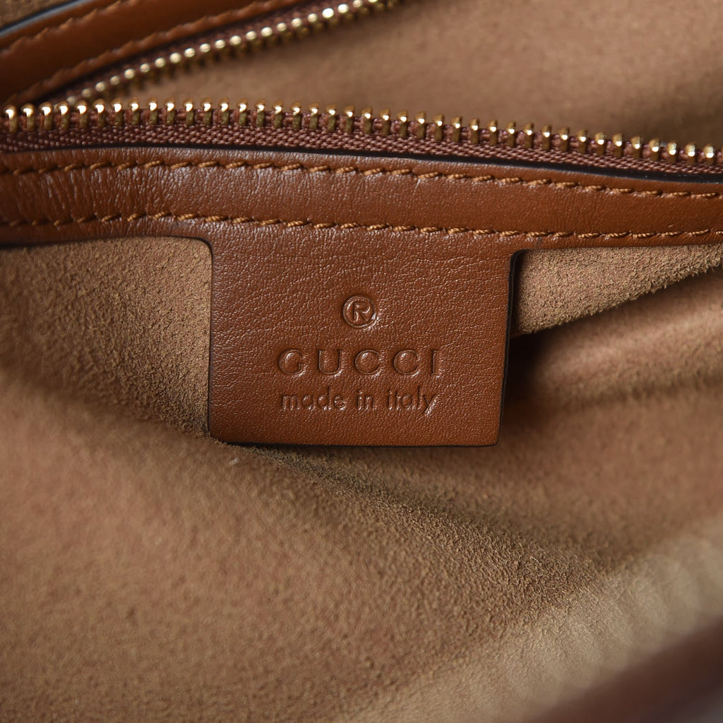GUCCI GG SUPREME MONOGRAM LINEA HOBO BAG