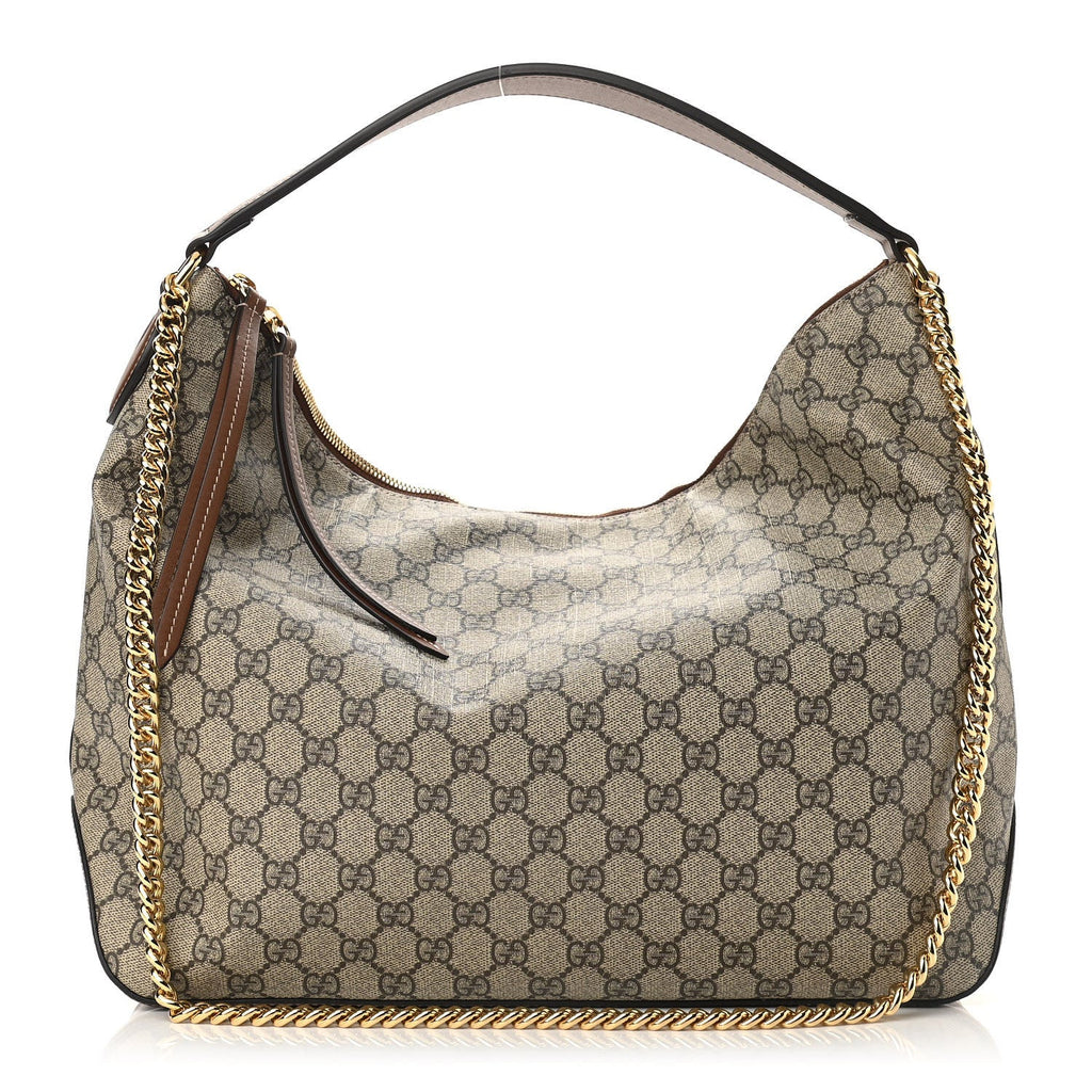 GUCCI GG SUPREME MONOGRAM LINEA HOBO BAG