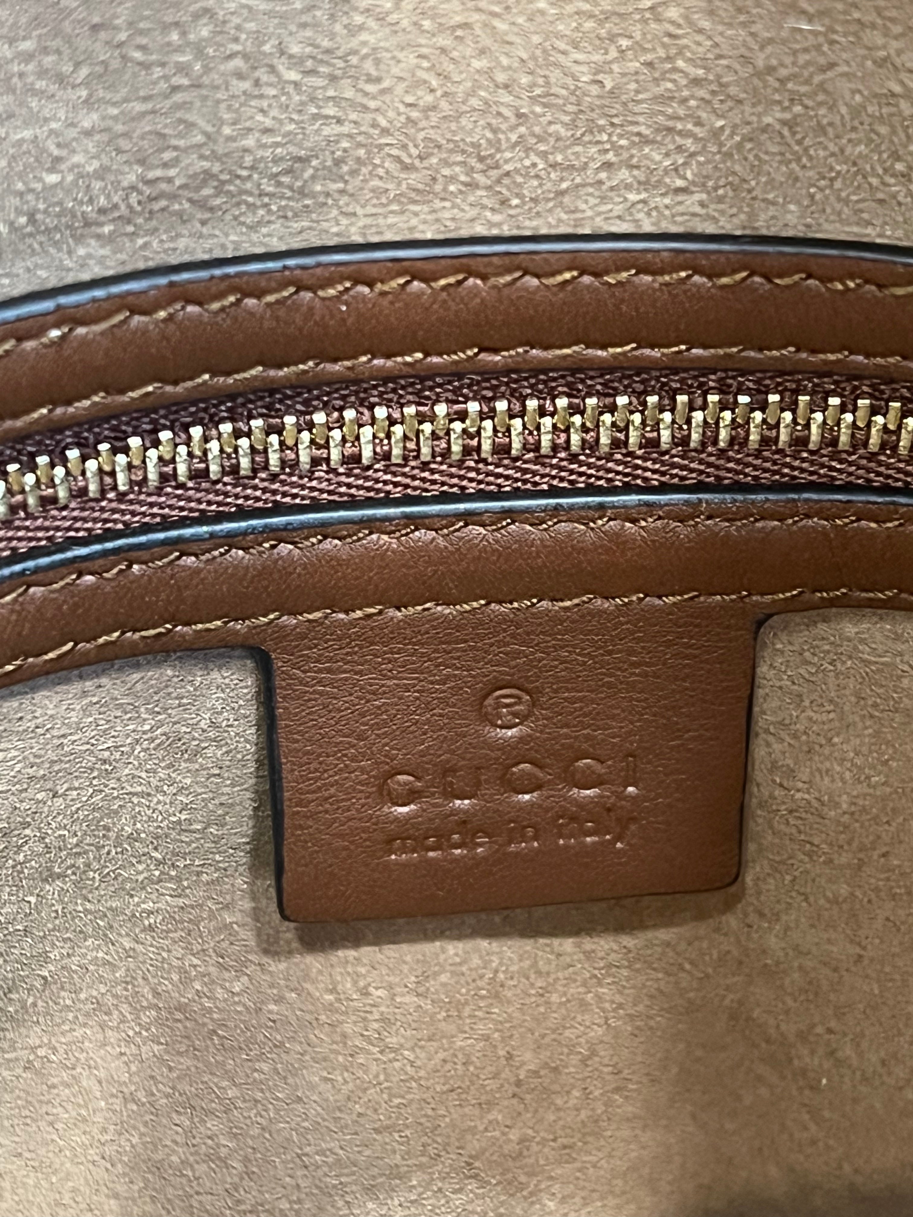 GUCCI GG SUPREME MONOGRAM LINEA HOBO BAG