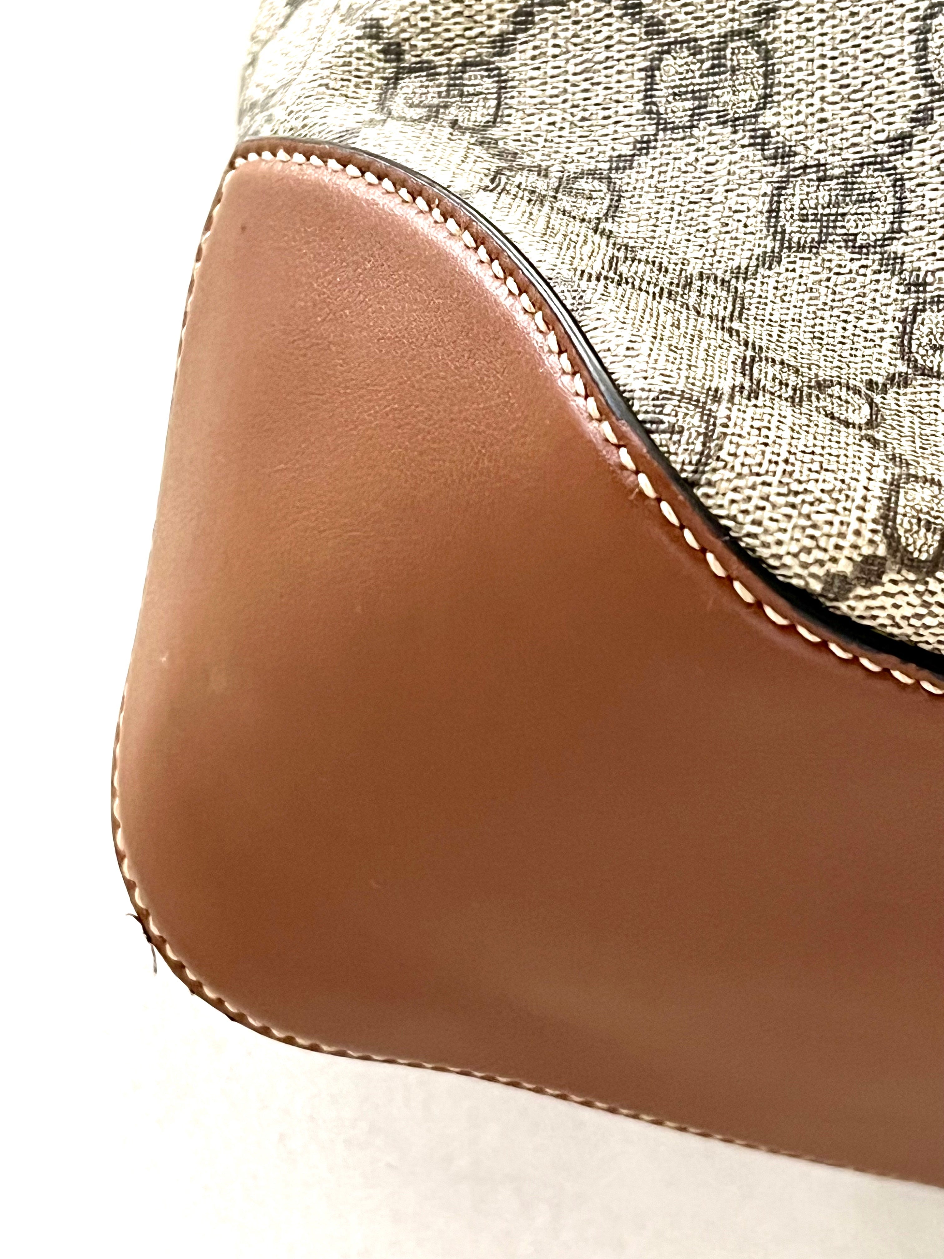 GUCCI GG SUPREME MONOGRAM LINEA HOBO BAG