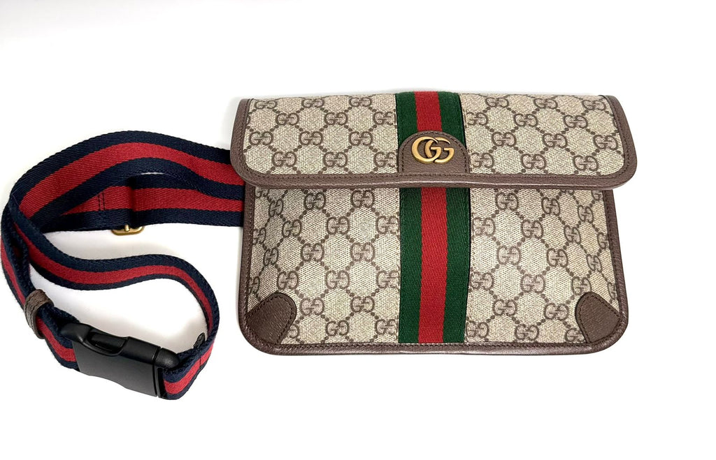 GUCCI GG SUPREME OPHIDIA BELT BAG