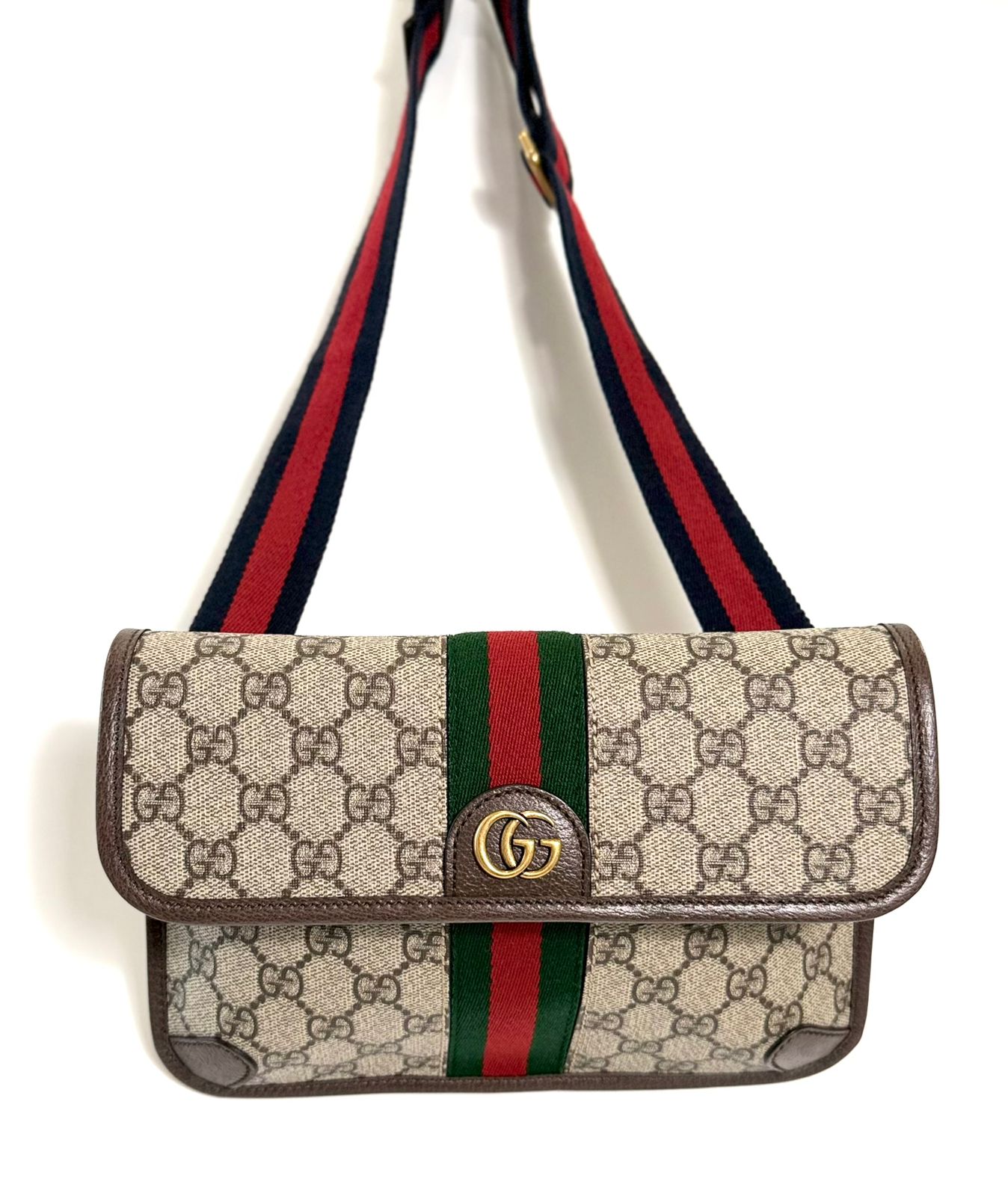 GUCCI GG SUPREME OPHIDIA BELT BAG