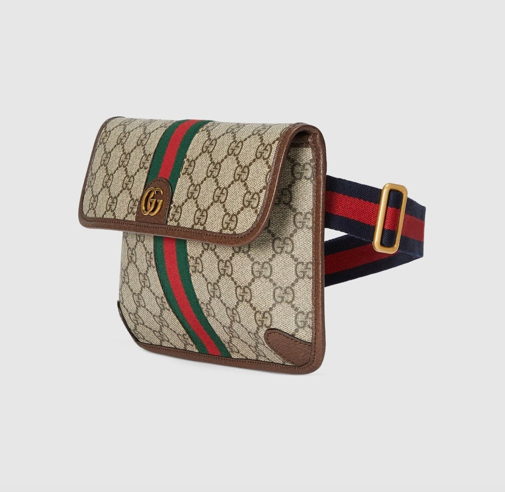 GUCCI GG SUPREME OPHIDIA BELT BAG