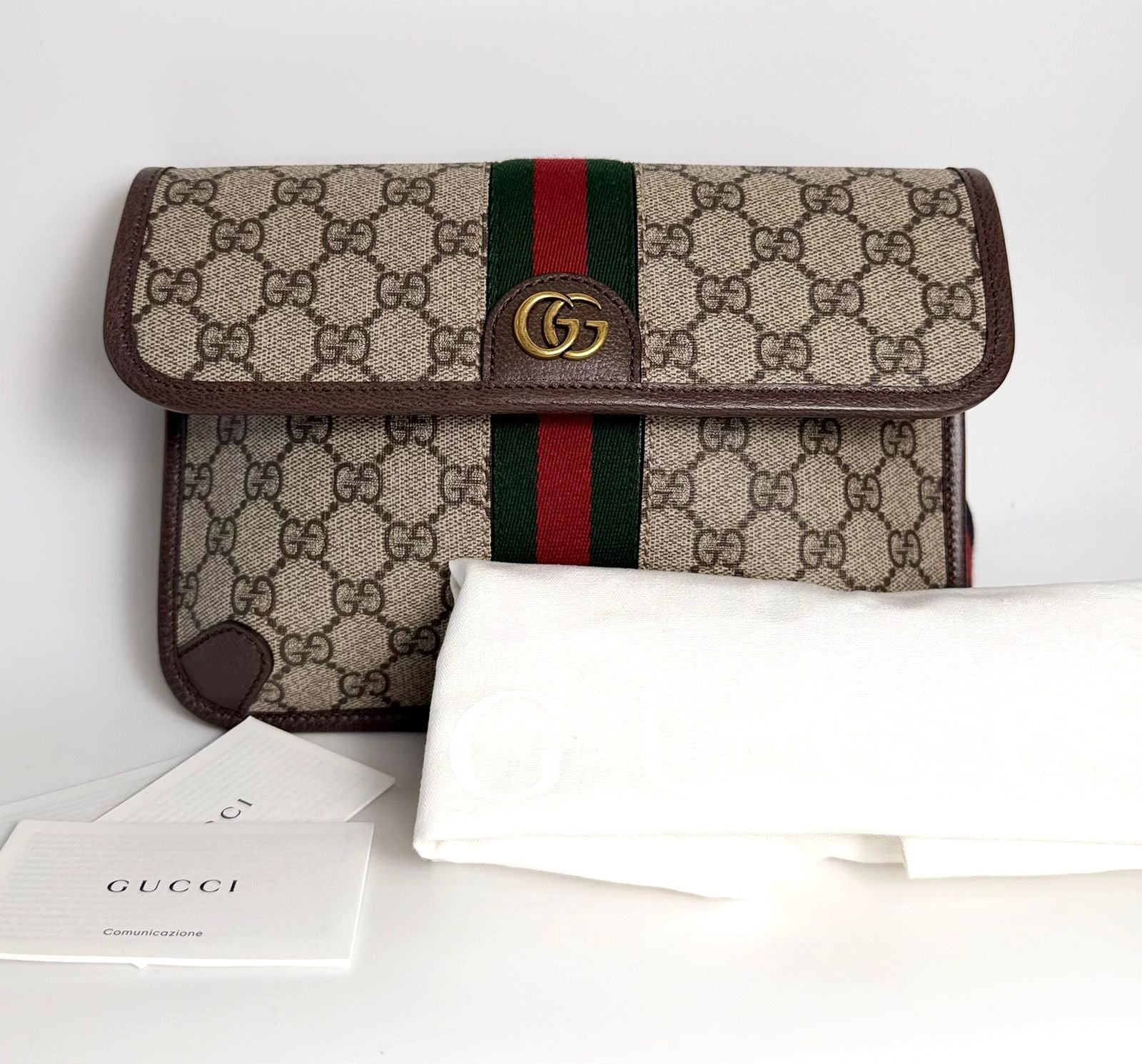 GUCCI GG SUPREME OPHIDIA BELT BAG