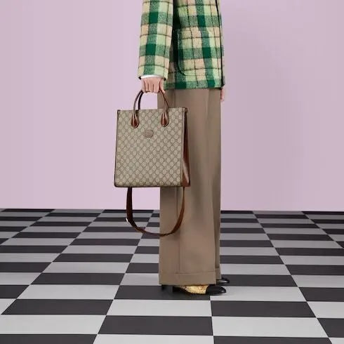 GUCCI GG SUPREME VERTICAL MEDIUM TOTE BAG
