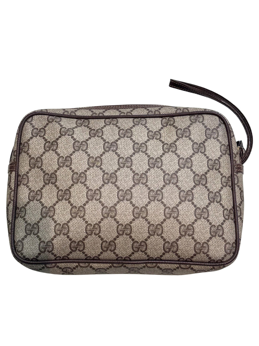 GUCCI GG SUPREME VINTAGE CLUTCH WRISTLET BAG