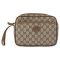 GUCCI GG SUPREME VINTAGE CLUTCH WRISTLET BAG