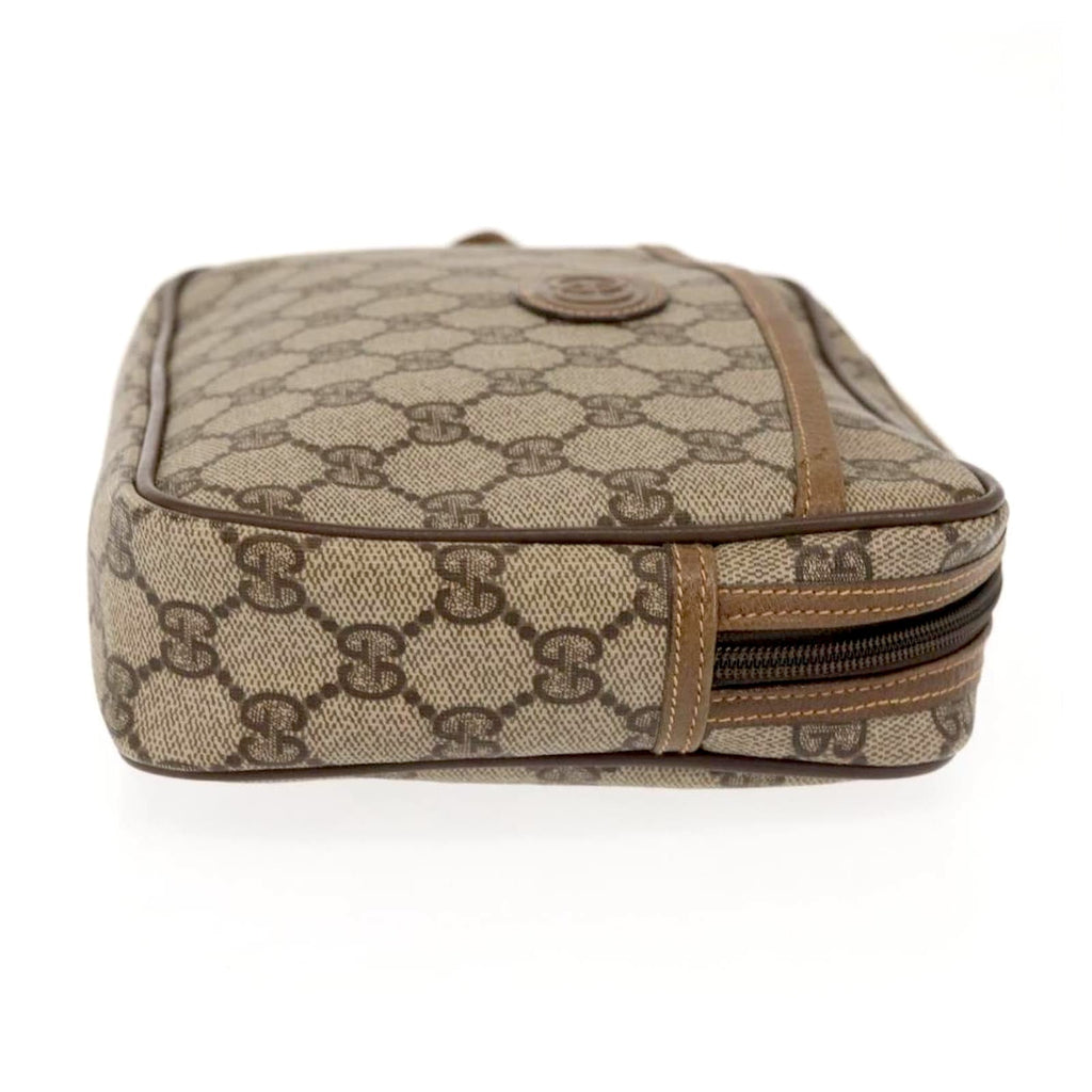 GUCCI GG SUPREME VINTAGE CLUTCH WRISTLET BAG
