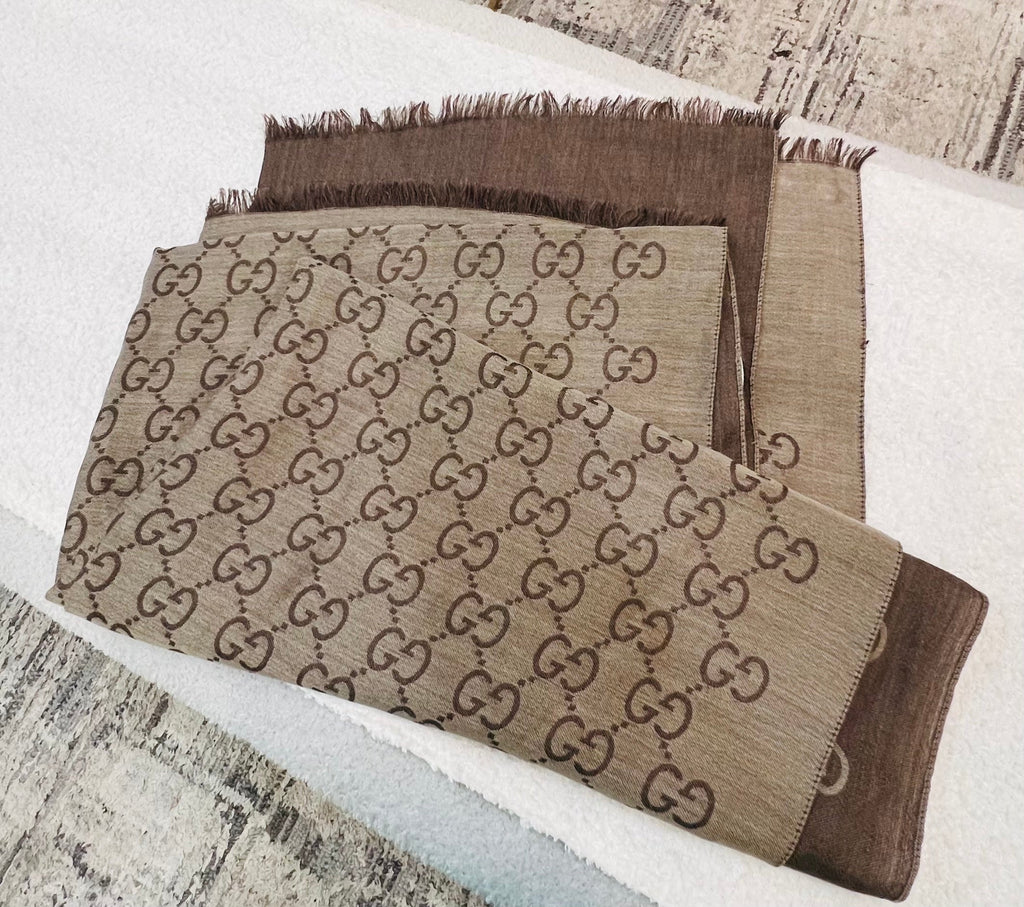 GUCCI GG JACQUARD WOOL SCARF