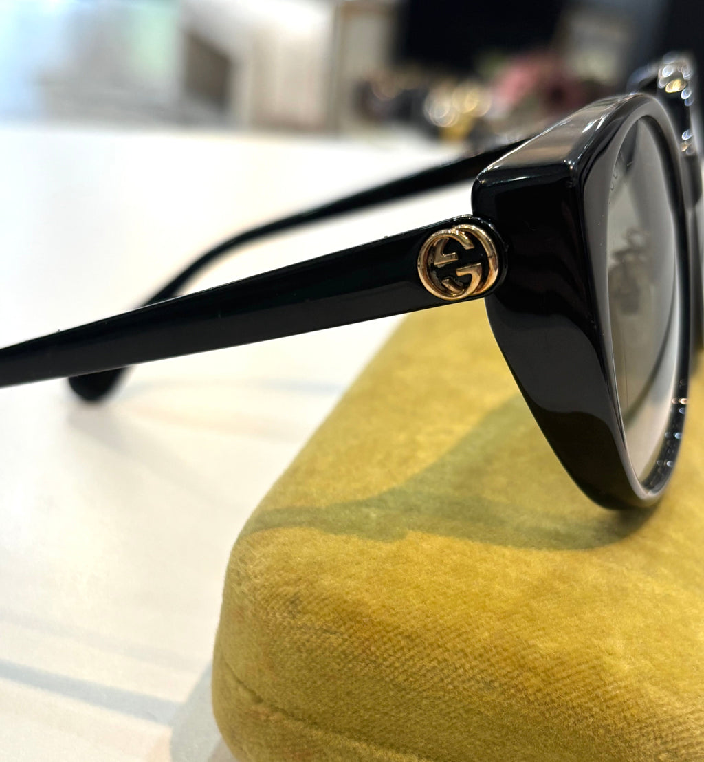 GUCCI GG0369S 001 CAT EYE BEE SUNGLASSES