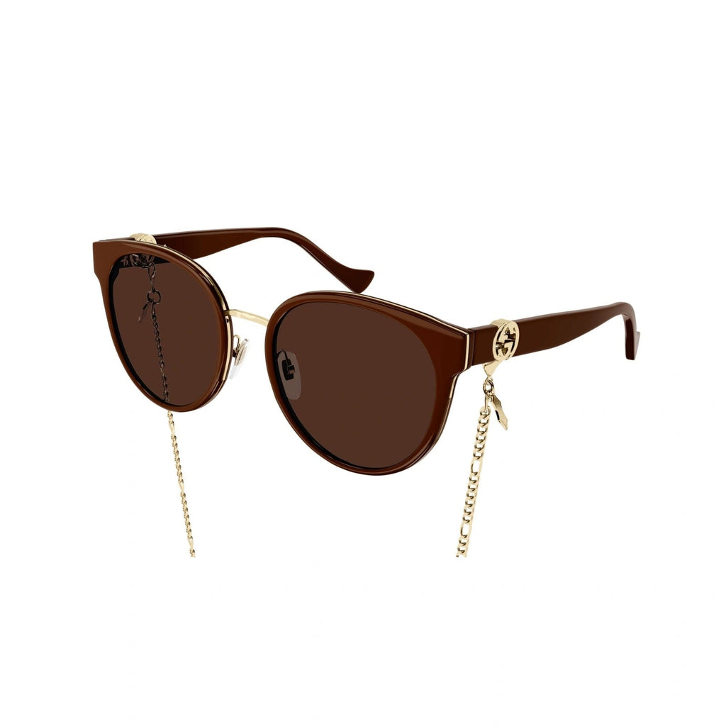 GUCCI CAT EYE GG1027SK-004 CHAIN SUNGLASSES