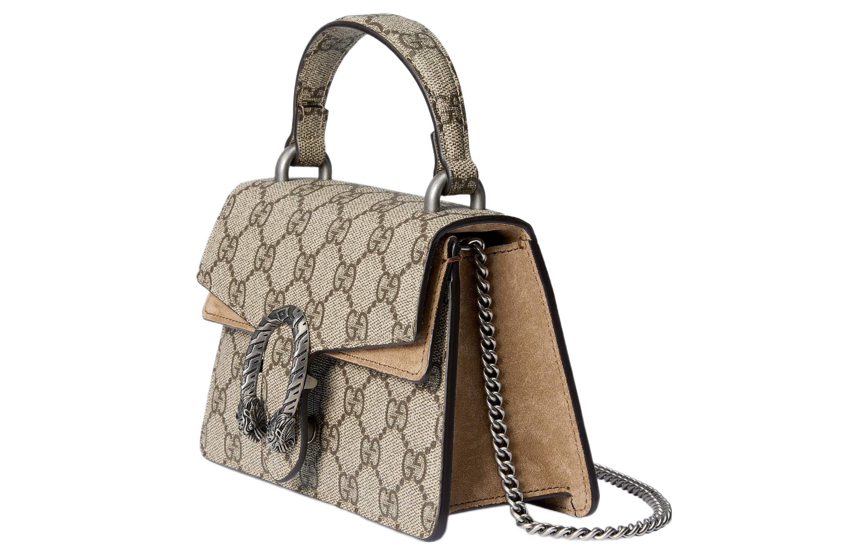 GUCCI GG SUPREME MONOGRAM MINI DIONYSUS TOP HANDLE BAG