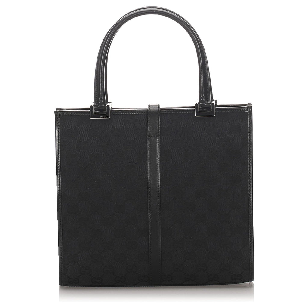GUCCI GG CANVAS & LEATHER JACKIE TOTE BAG