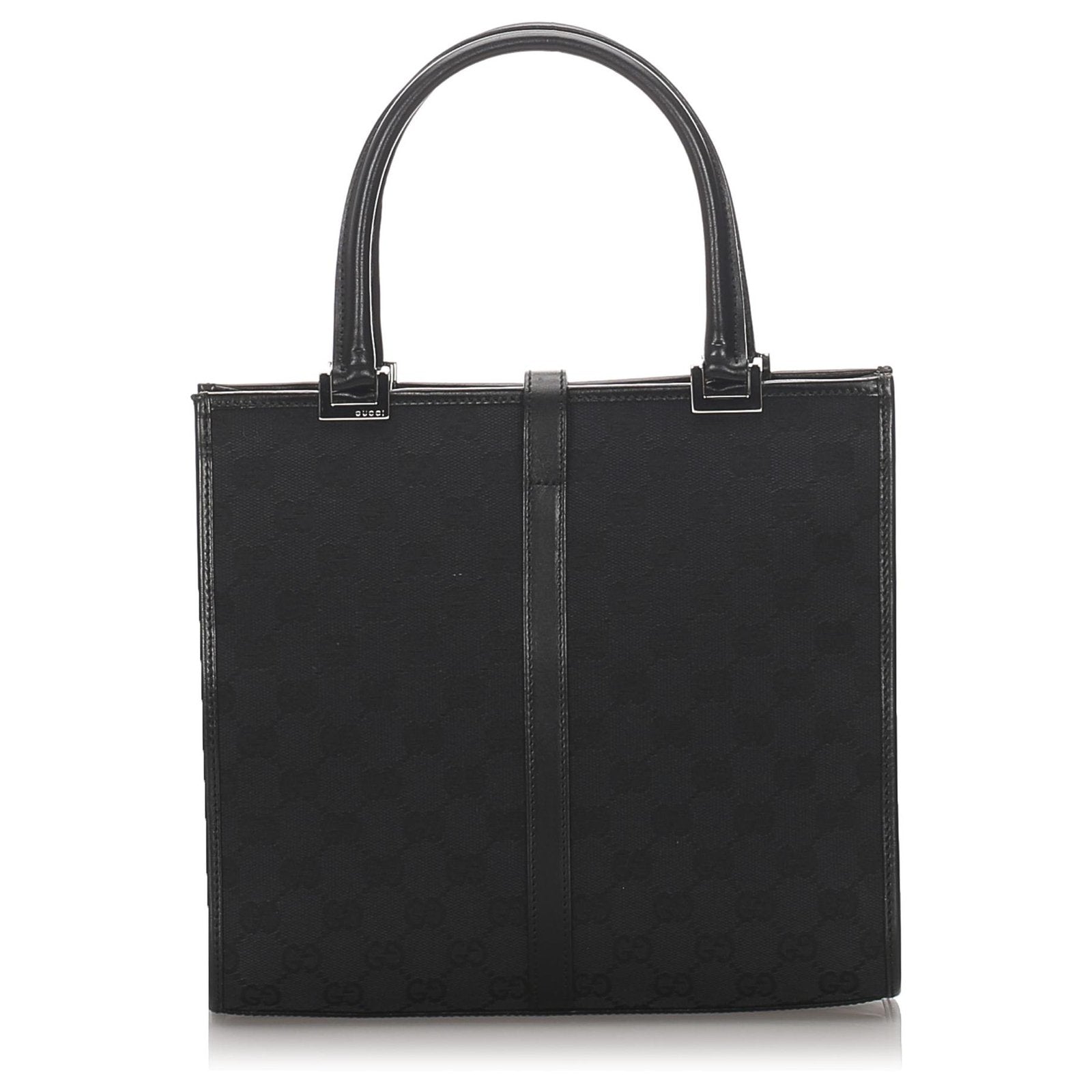 GUCCI GG CANVAS & LEATHER JACKIE TOTE BAG