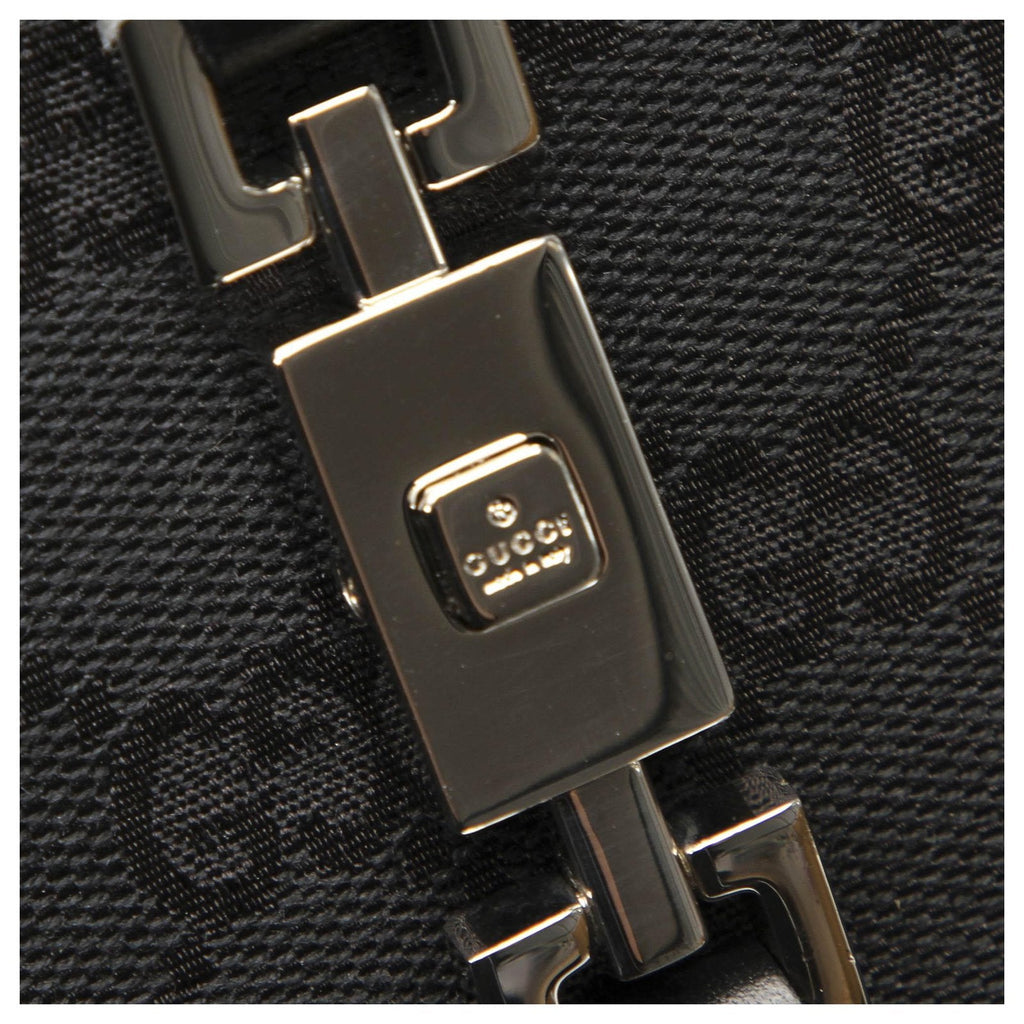 GUCCI GG CANVAS & LEATHER JACKIE TOTE BAG