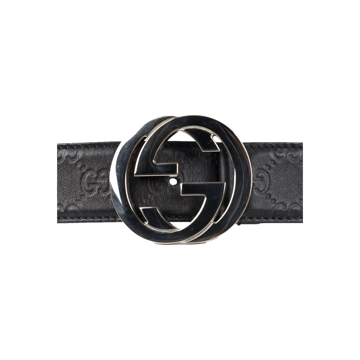 GUCCI GUCCISSIMA INTERLOCKING G LEATHER BELT