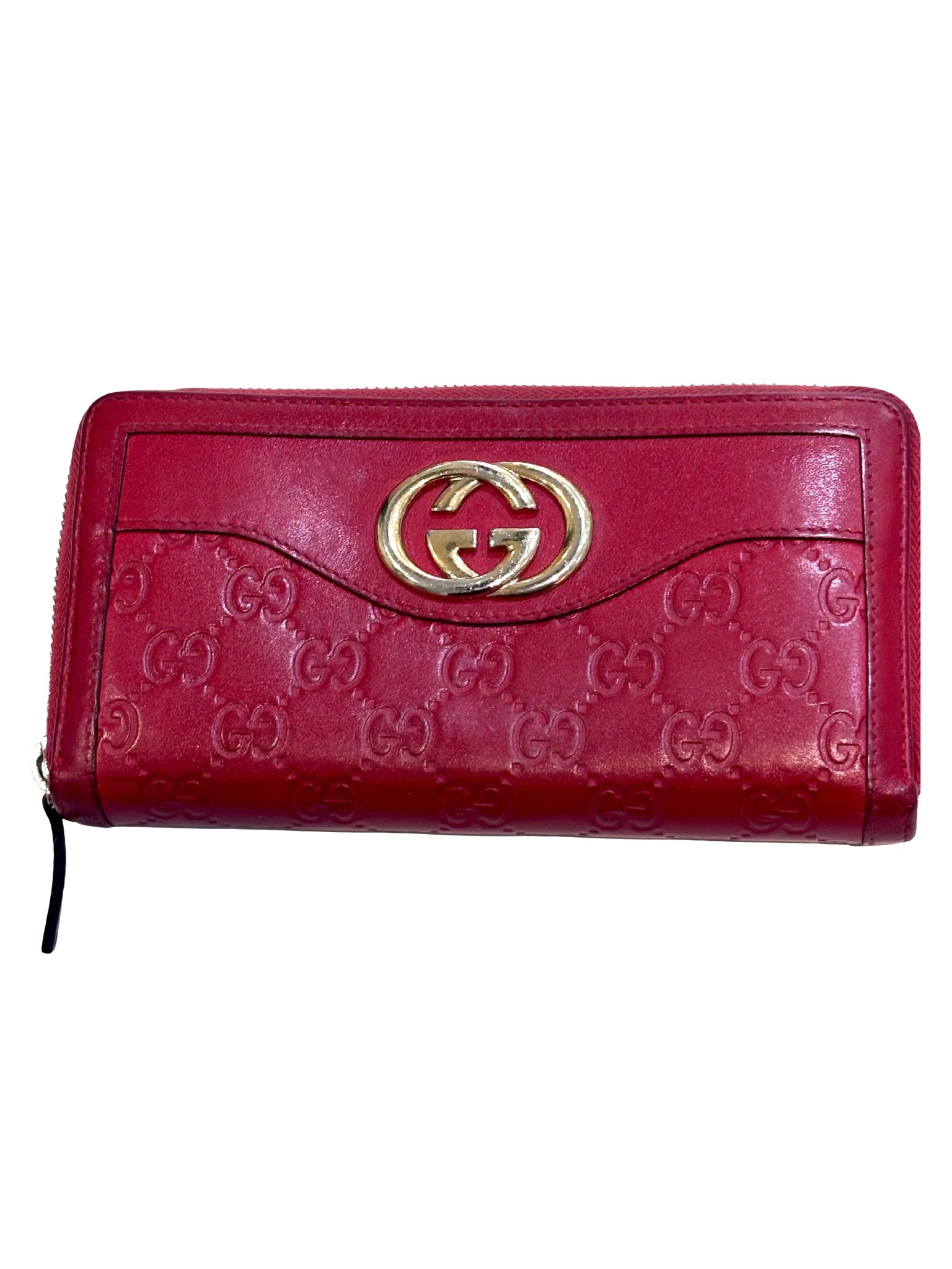 GUCCI GUCCISSIMA SUKEY ZIP-AROUND CONTINENTAL LEATHER WALLET