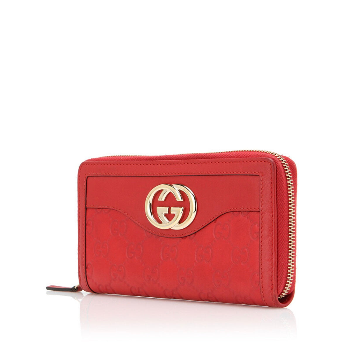 GUCCI GUCCISSIMA SUKEY ZIP-AROUND CONTINENTAL LEATHER WALLET