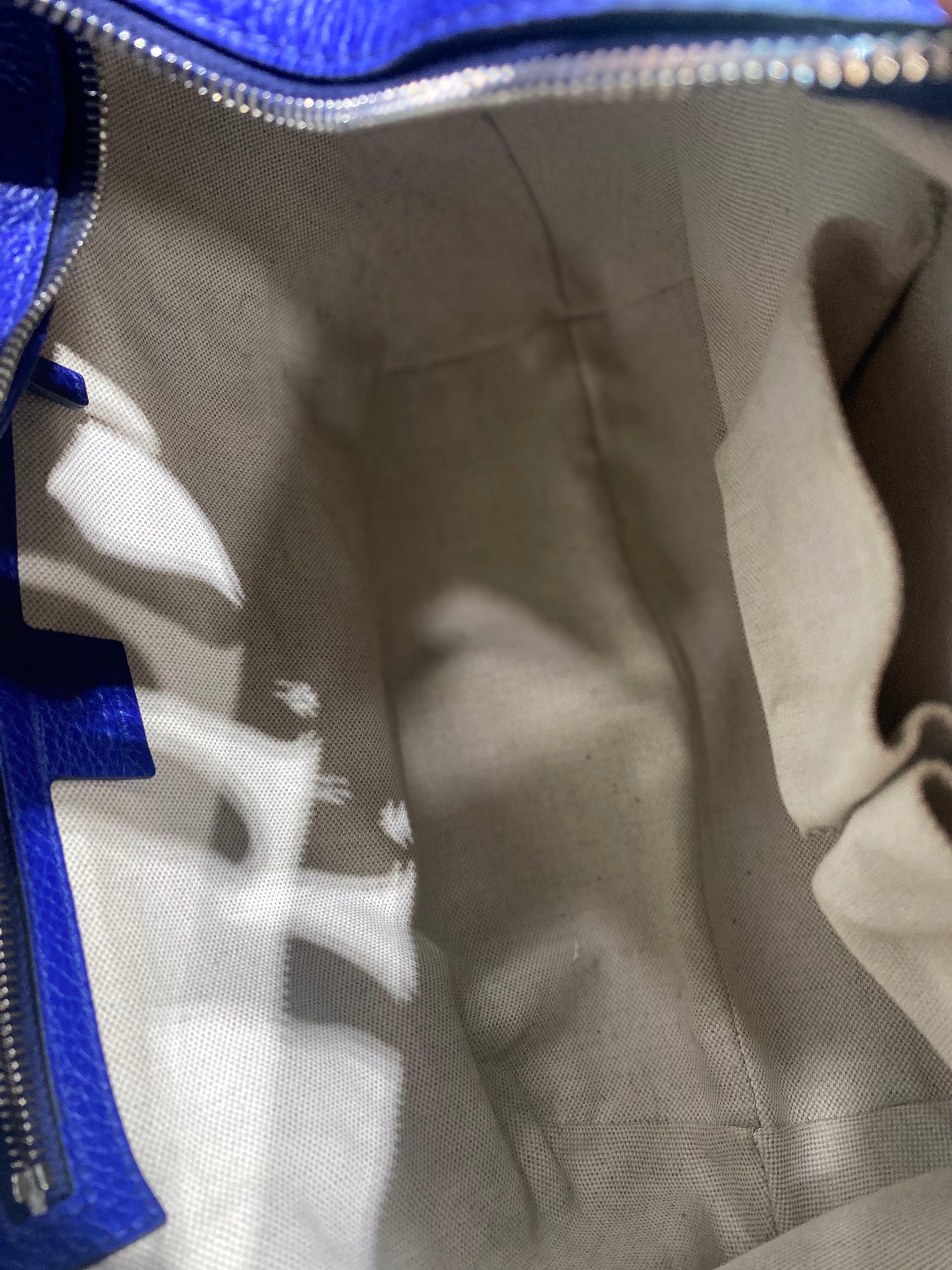 GUCCI BLUE GUCCISSIMA TECHNO HORSEBIT HOBO BAG