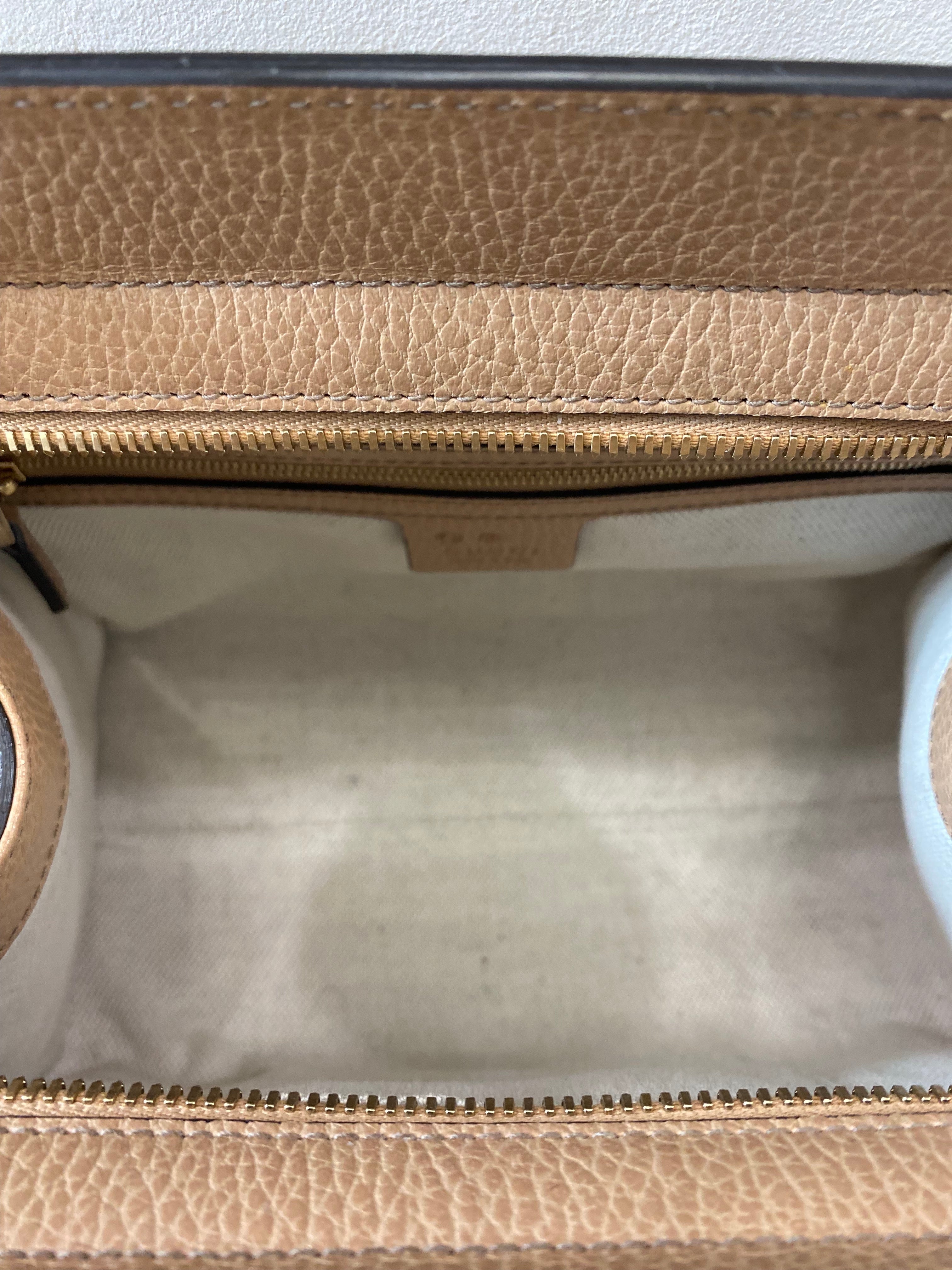 GUCCI SOHO CONVERTIBLE TOP HANDLE LEATHER BAG