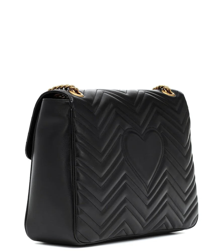 GUCCI MARMONT MATELASSE LARGE CALFSKIN LEATHER SHOULDER BAG