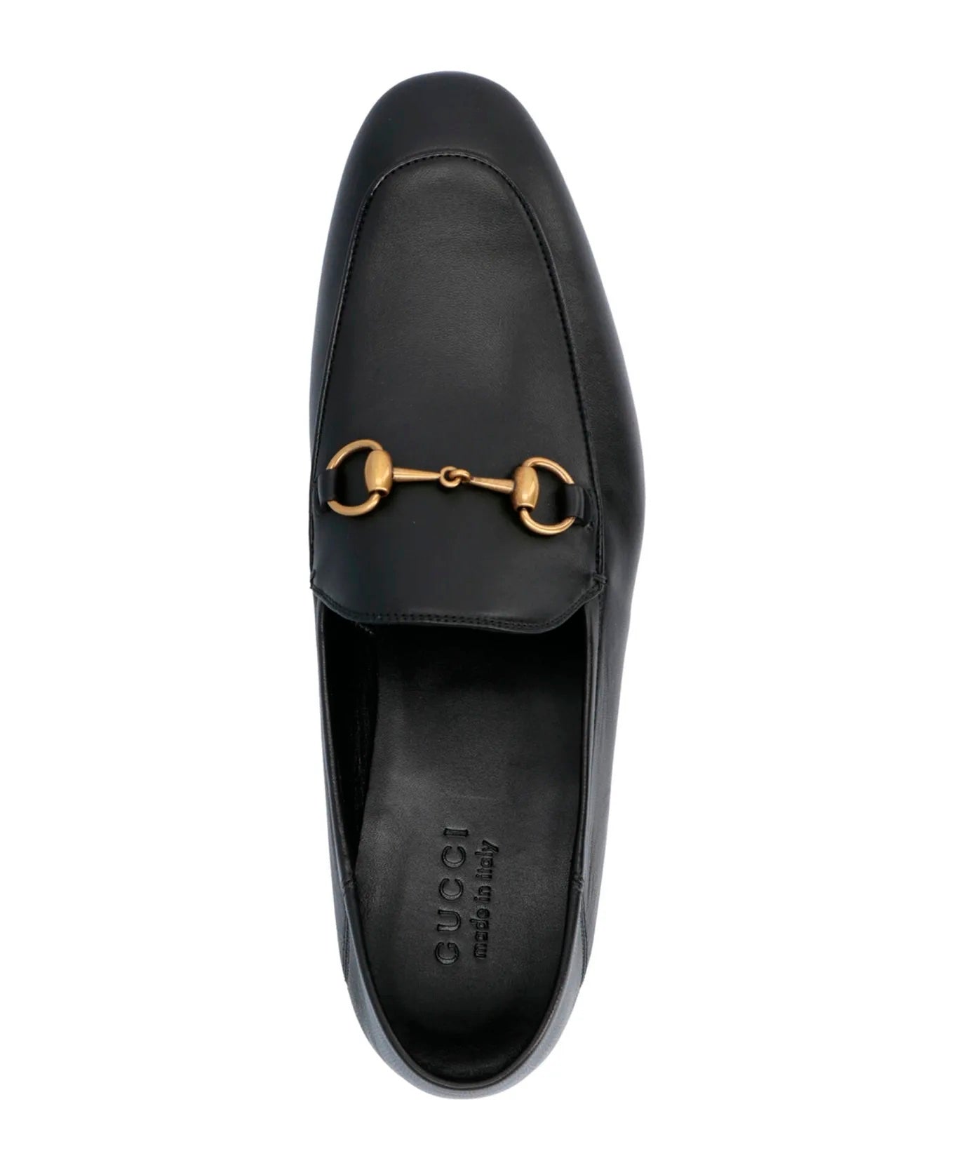 GUCCI MEN'S BRIXTON LEATHER APRON TOE ANGELLO LOAFERS
