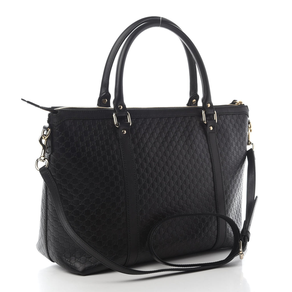GUCCI MICROGUCCISSIMA LEATHER LARGE CONVERTIBLE TOTE BAG
