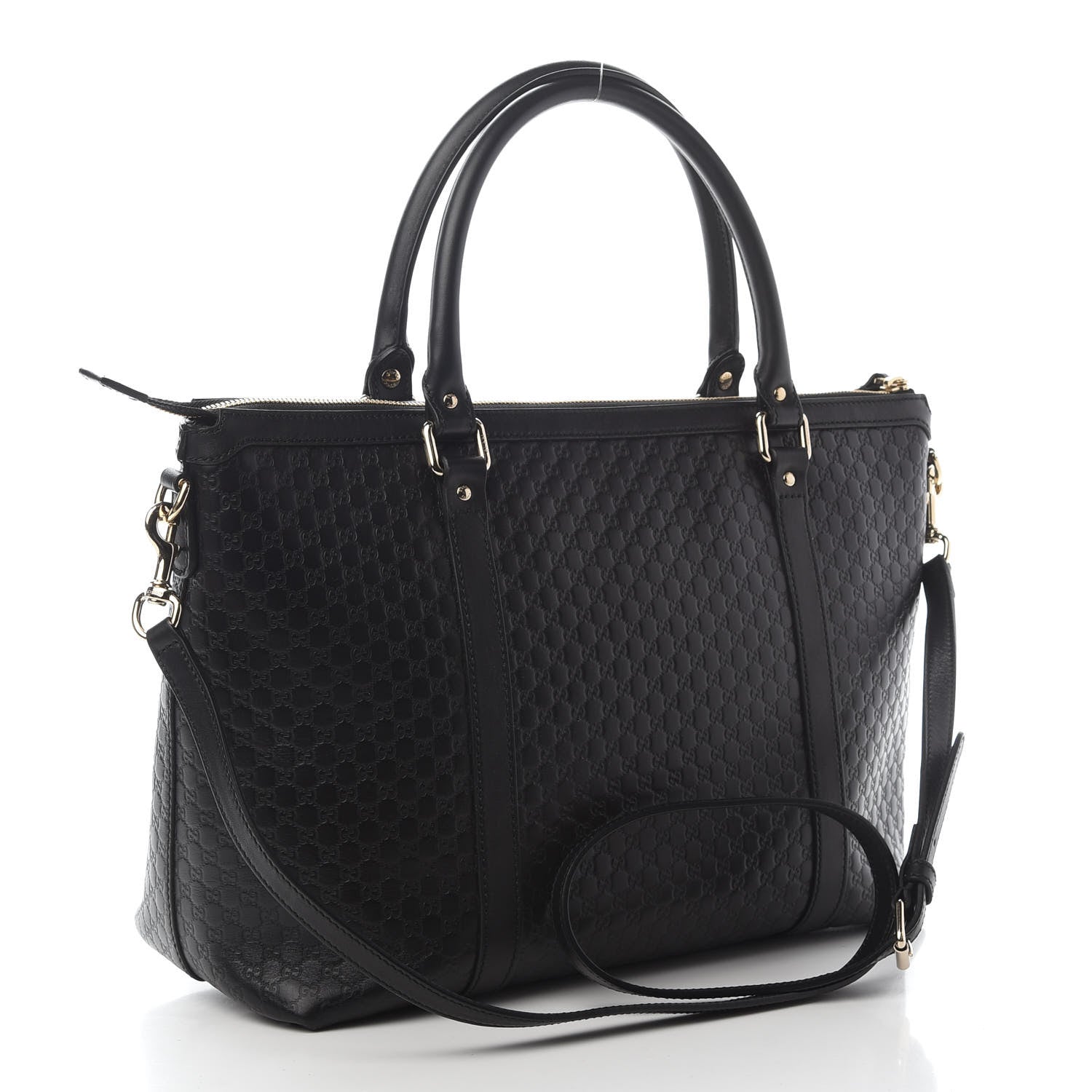 GUCCI MICROGUCCISSIMA LEATHER LARGE CONVERTIBLE TOTE BAG