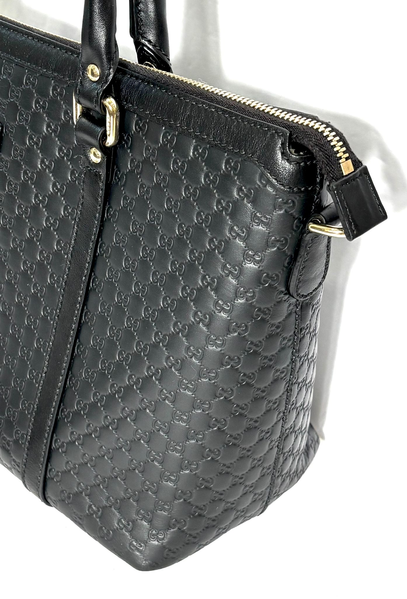 GUCCI MICROGUCCISSIMA LEATHER LARGE CONVERTIBLE TOTE BAG