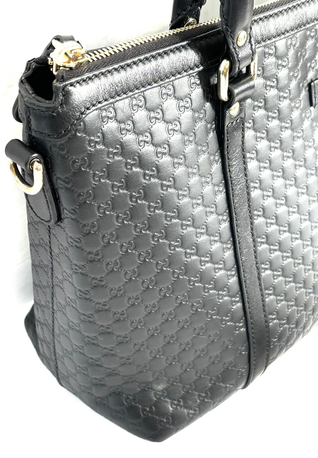 GUCCI MICROGUCCISSIMA LEATHER LARGE CONVERTIBLE TOTE BAG