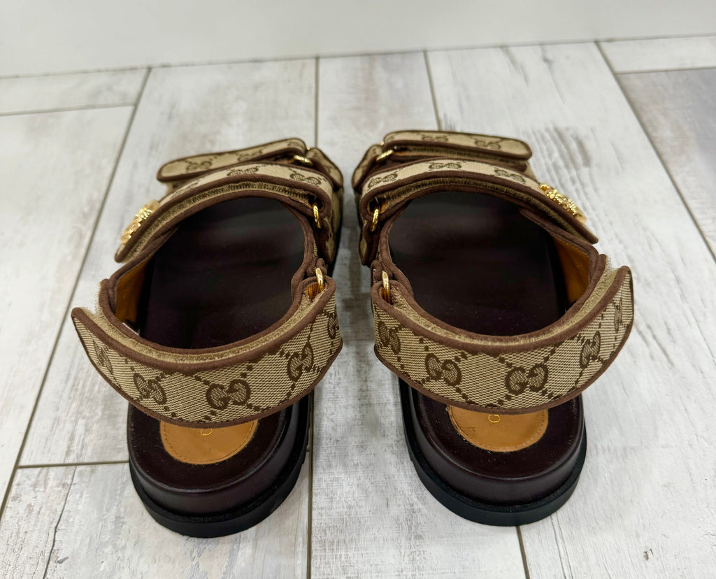 GUCCI GG SUPREME MORITZ SANDALS