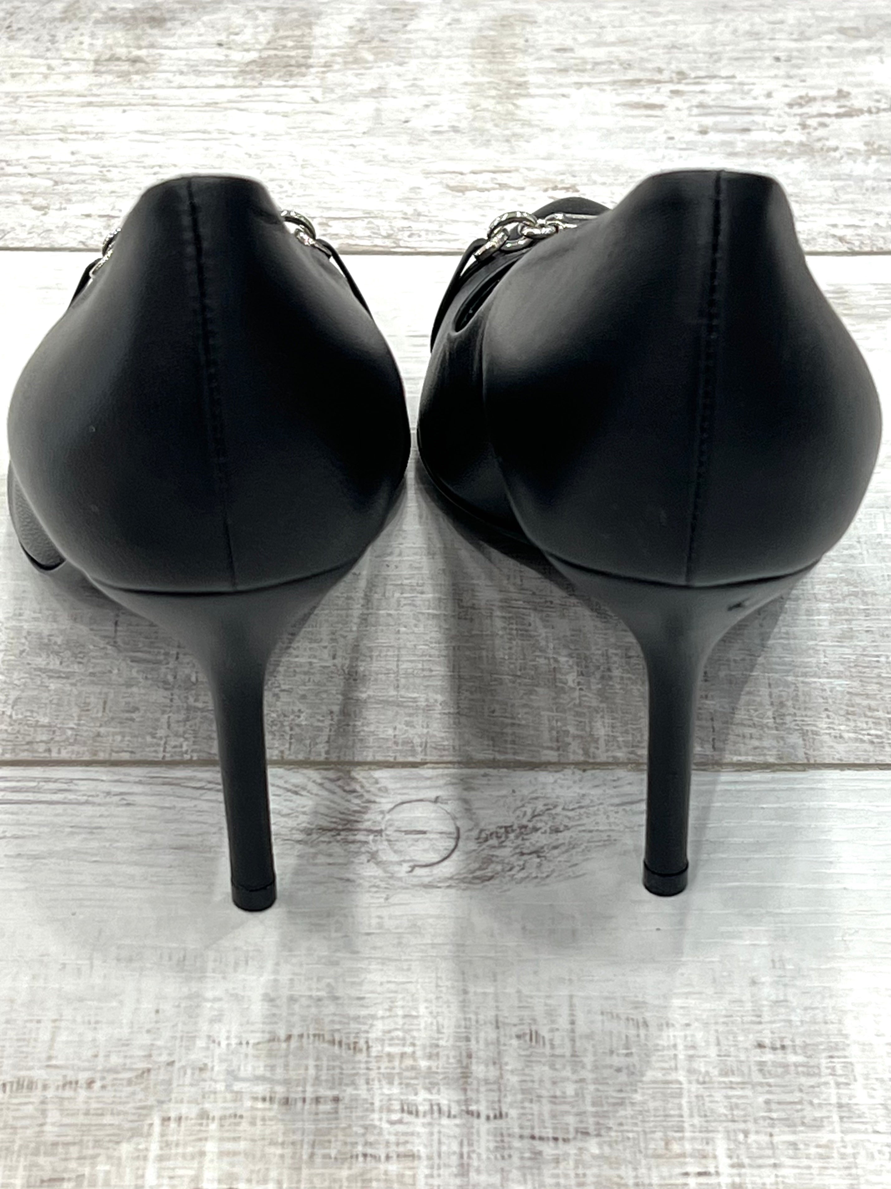 GUCCI NAPPA LEATHER MOOREA MOALITA MID HEEL PUMPS