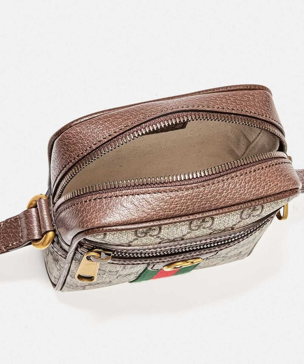 GUCCI GG SUPREME CANVAS WEB OPHIDIA MINI CROSSBODY BAG