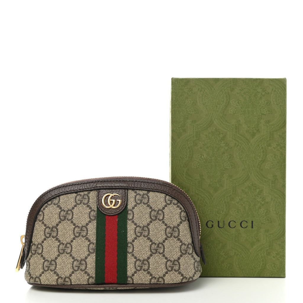 GUCCI GG SUPREME OPHIDIA LARGE COSMETIC CASE