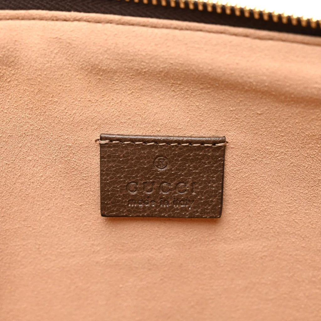 GUCCI GG SUPREME MONOGRAM WEB OPHIDIA CLUTCH