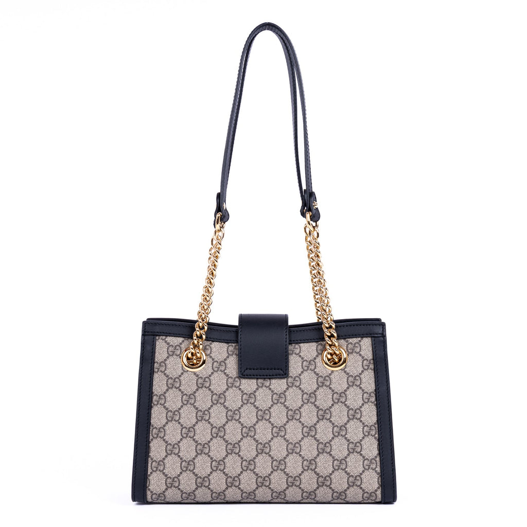GUCCI GG SUPREME MEDIUM PADLOCK MEDIUM TOTE CHAIN BAG