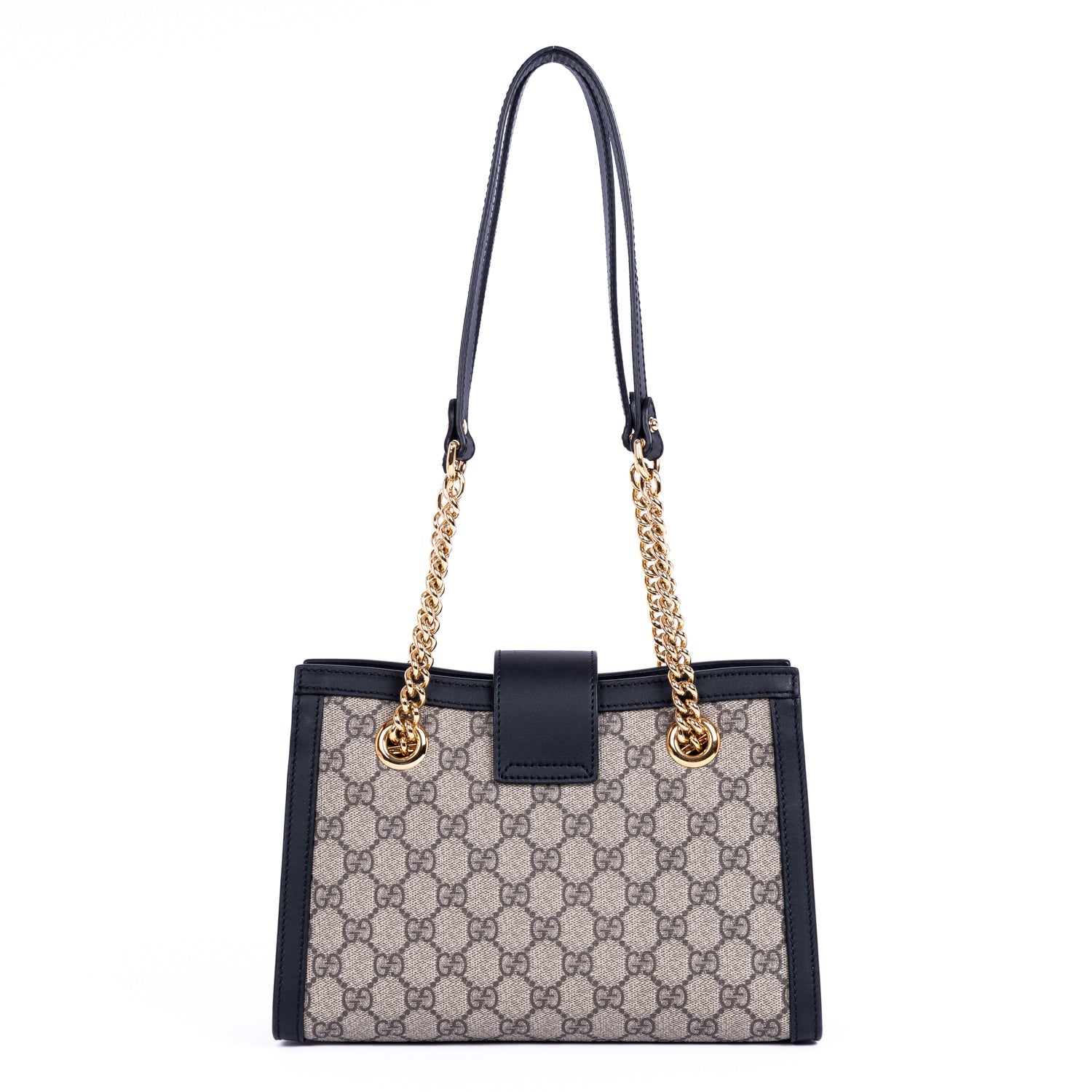 GUCCI GG SUPREME MEDIUM PADLOCK MEDIUM TOTE CHAIN BAG