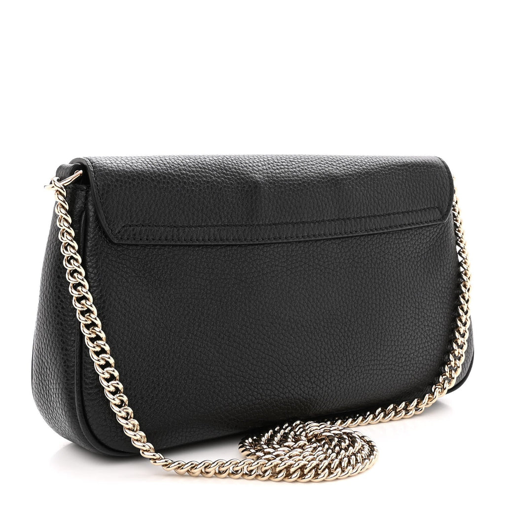 GUCCI PEBBLED CALFSKIN LEATHER SOHO CHAIN BAG