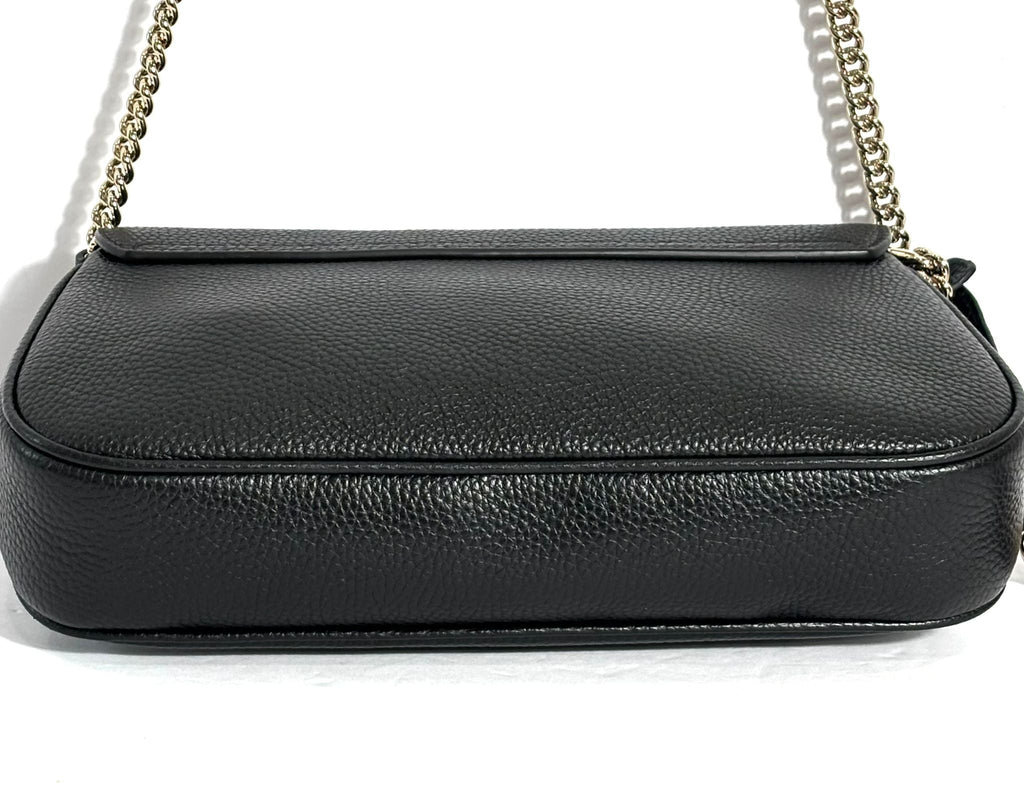 GUCCI PEBBLED CALFSKIN LEATHER SOHO CHAIN BAG