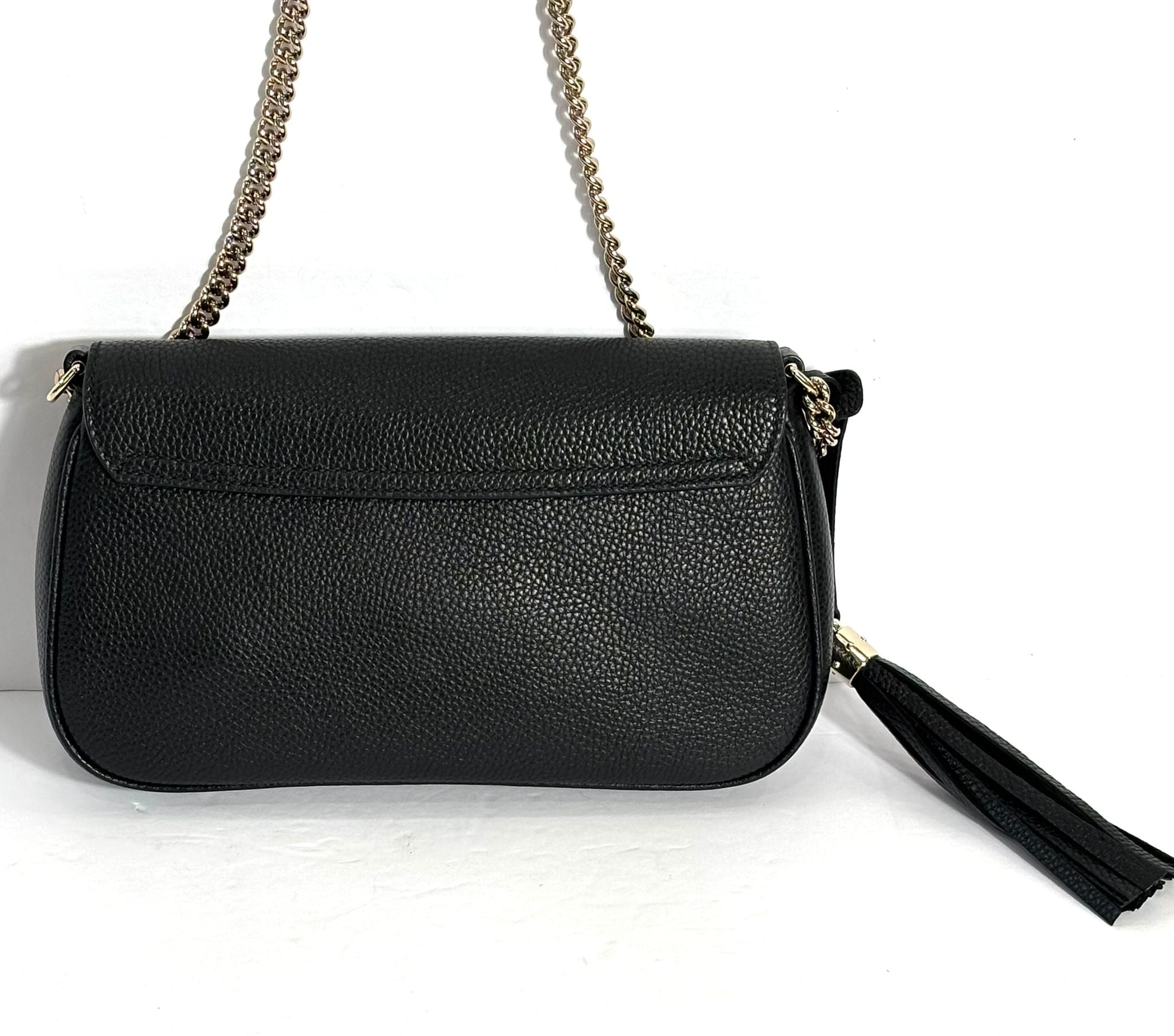GUCCI PEBBLED CALFSKIN LEATHER SOHO CHAIN BAG