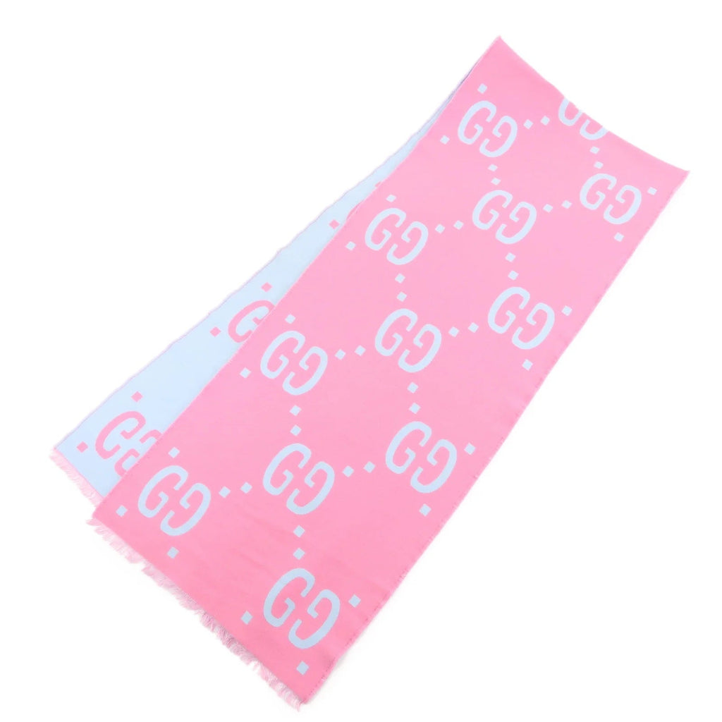 GUCCI GG MONOGRAM WOOL SILK JACQUARD SCRAF