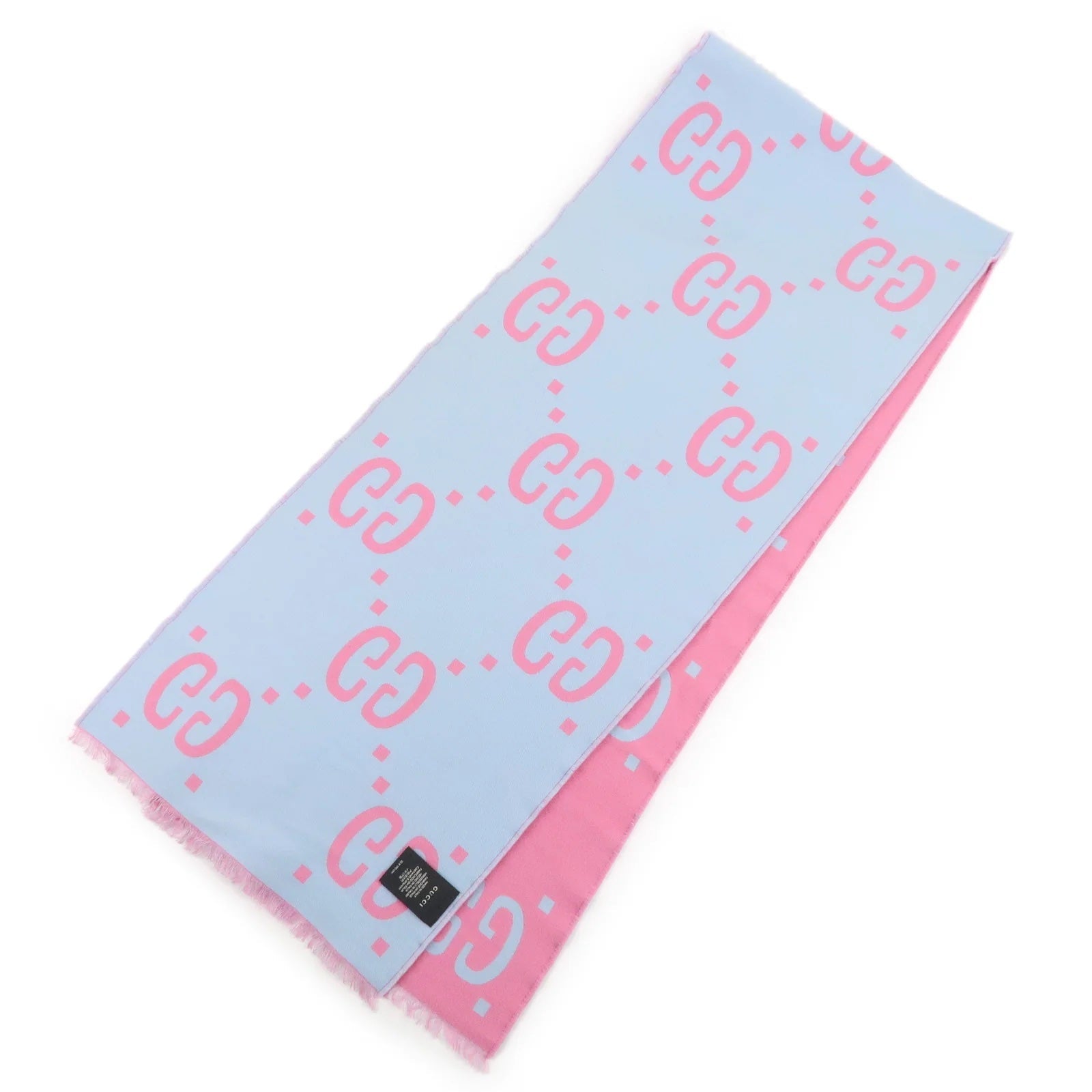 GUCCI GG MONOGRAM WOOL SILK JACQUARD SCRAF