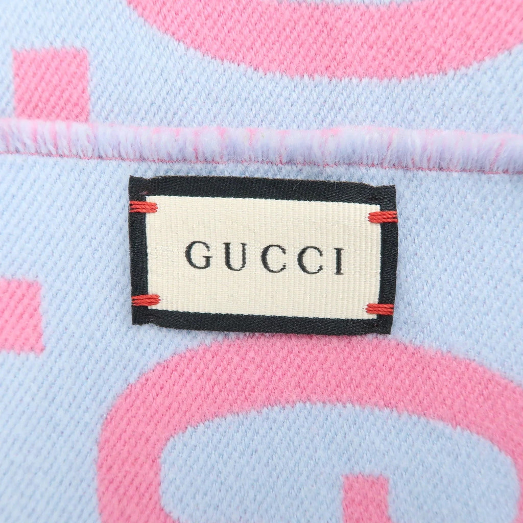 GUCCI GG MONOGRAM WOOL SILK JACQUARD SCRAF