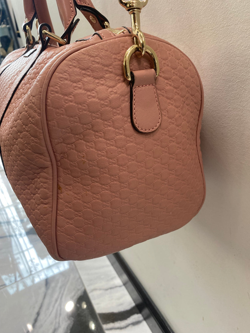 GUCCI MICRO GUCCISSIMA LEATHER BOSTON BAG